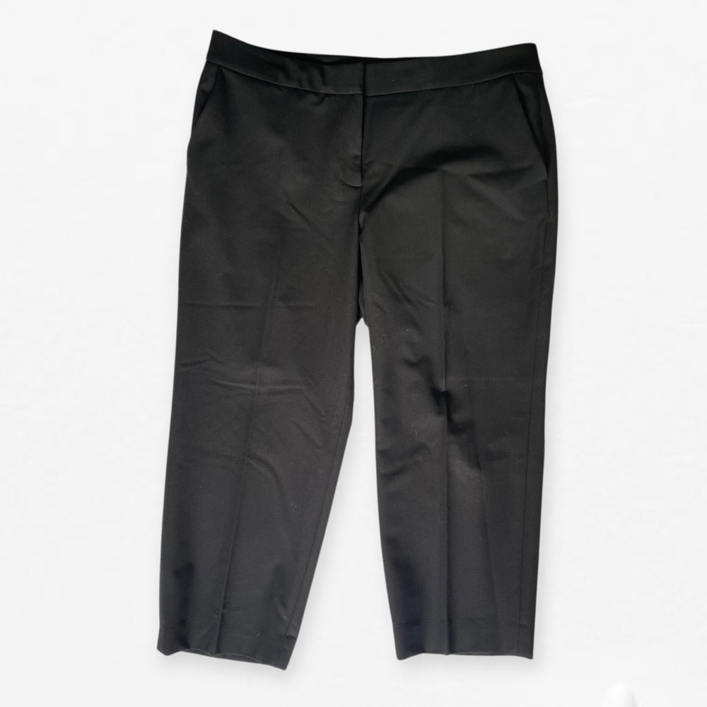 Context Black Cropped Capri Pants Work Dress Slacks 10